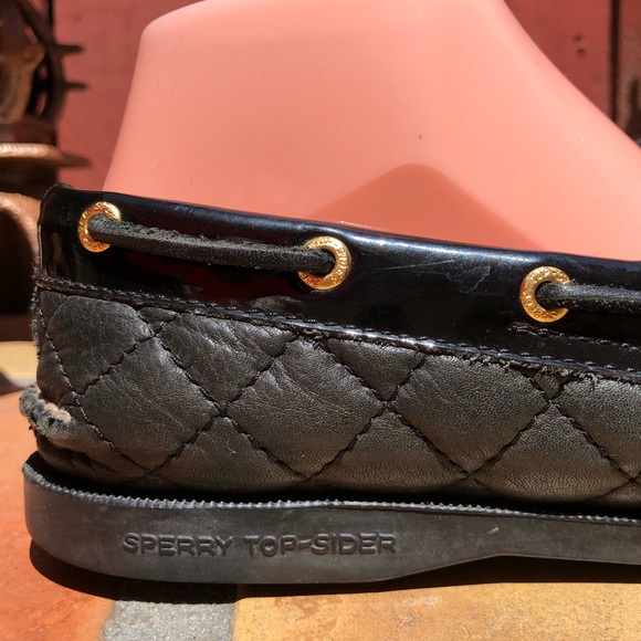 Sperry Quilted Mocassins Loafers Shoes Black Size 8 - Picture 12 of 16